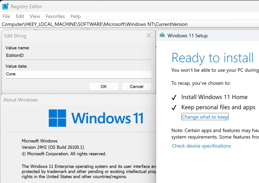 Программист нашёл, как обновить Home-версию Windows 10/11 до Pro — редактированием 1 строчки реестра
